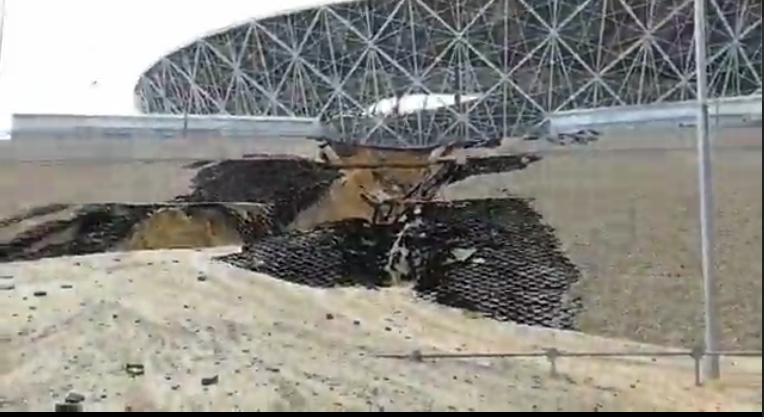 В Волгограде от ливней пострадал новый стадион «Волгоград Арена», построенный к ЧМ-2018