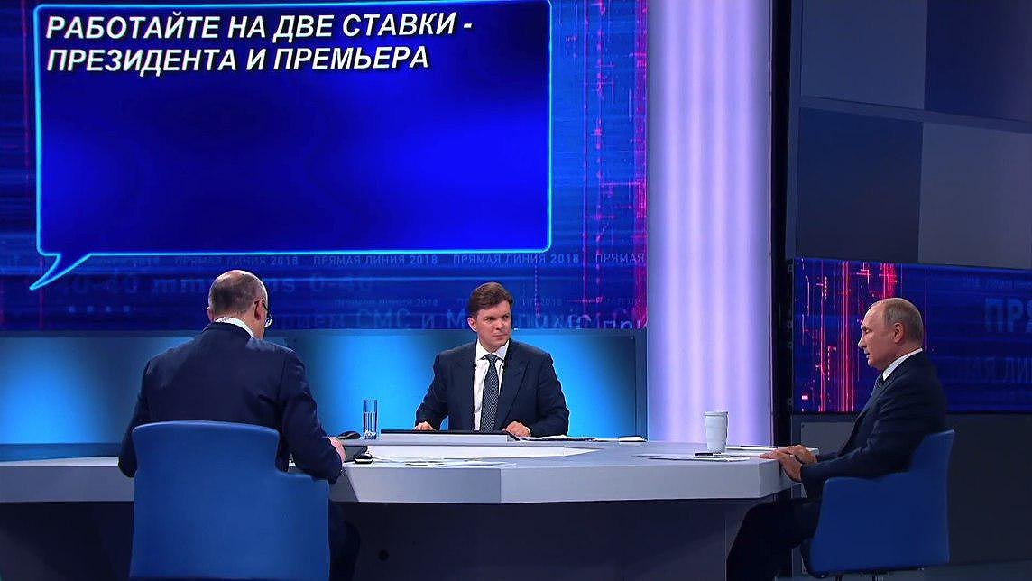 Президентская ставка. Прямая линия с Путиным вопросы на экране. Прямая линия 2018.