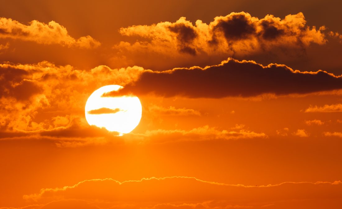 A breathtaking sunset in the evening - perfect for wallpapers and backgrounds