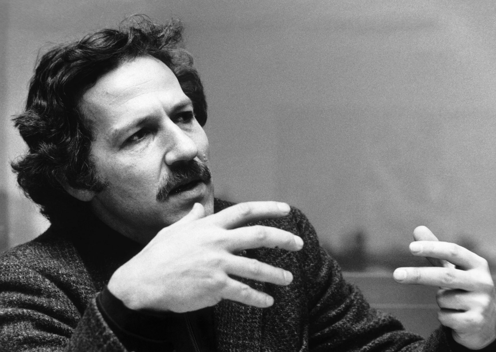 SWEDEN - JANUARY 27:  The German film-maker Werner HERZOG giving a press conference on January 27, 1977, the day before his film HEART OF GLASS was to be released in Sweden.  (Photo by Keystone-France/Gamma-Keystone via Getty Images)